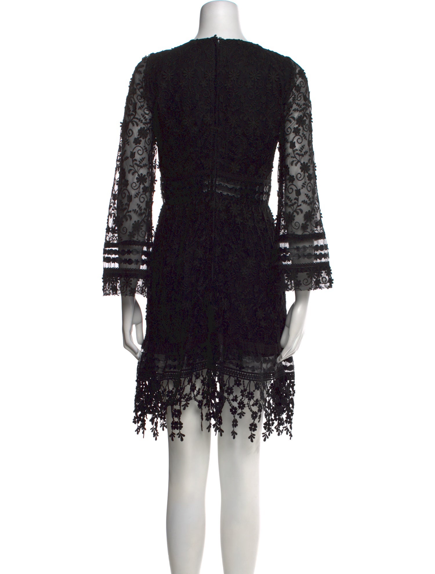 Anna Sui Lace Pattern Knee-Length Dress